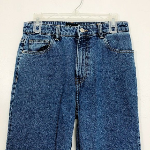 Zara Medium Wash Denim High Rise Mom Jeans - Size 8 - Picture 2 of 9